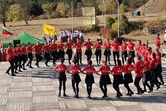 Dance Group Aratlii from Bulgaria performing traditional Bulgarian folk dance